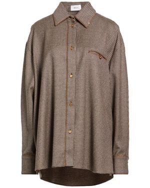 Bally Shirt Wool, Rayon, Nylon, Elastane - Brown