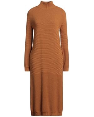 Cristina Gavioli Midi Dress Viscose, Polyamide, Wool, Cashmere - Brown