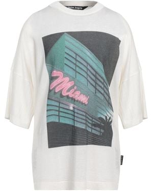 Palm Angels Jumper Linen, Viscose, Polyester - Blue