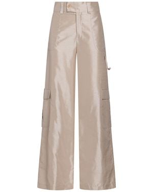 Angela Davis Ivory Pants Polyester - Natural