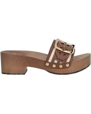 Bally Sandals Calfskin, Cotton - Brown