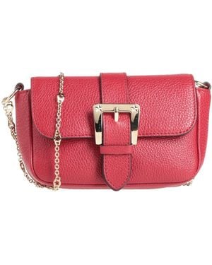 Red(V) Cross-Body Bag Leather - Red