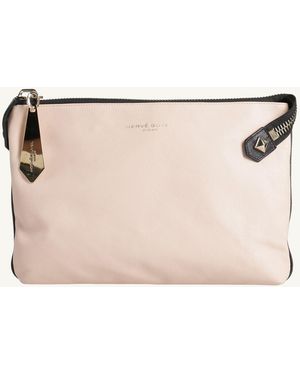 Hervê Guyel Blush Clutch Leather - Natural