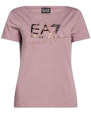 EA7 Antique Rose T-Shirt Cotton, Elastane - Pink