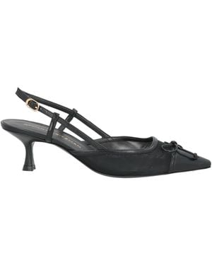 Stuart Weitzman Pumps Leather, Textile Fibers - Black