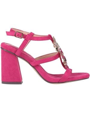 Menbur Fuchsia Sandals Textile Fibers - Pink