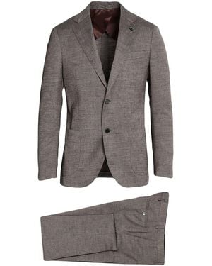 Lardini Suit Wool, Linen, Silk - Gray