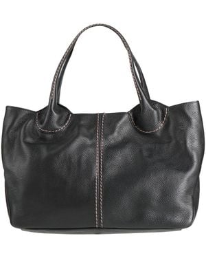 Plinio Visona' Handbag Leather - Black