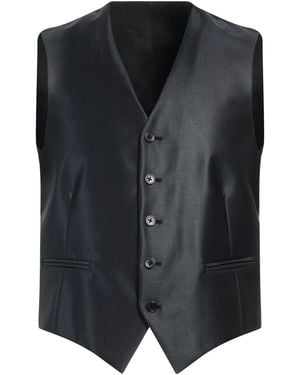 Angelo Nardelli Tailored Vest Virgin Wool, Silk - Black