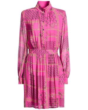 Annarita N. Fuchsia Mini Dress Viscose - Pink