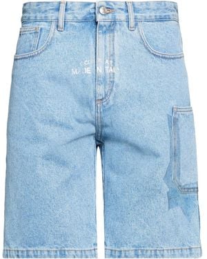 Gcds Denim Shorts Cotton - Blue