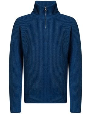 Brooksfield Turtleneck Polyamide, Viscose, Wool, Cashmere - Blue
