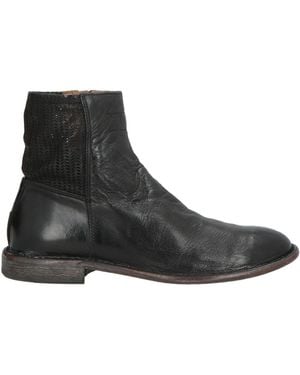 Moma Ideal Block Ankle Boots Leather - Black