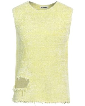 Jil Sander Destroyed Chenille Vest Gilet Giallo