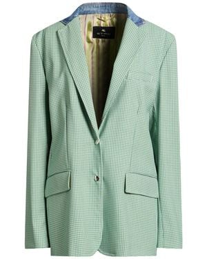 Etro Blazer Polyester, Virgin Wool, Polyamide, Elastane - Green