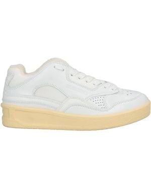 Jil Sander Sneakers Leather, Textile Fibers - White