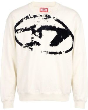 DIESEL Ivory Sweatshirt Cotton - Multicolor