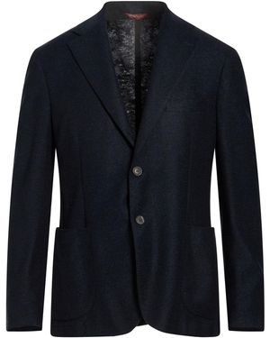 TWENTY-ONE by ANTONIO CARNEVALE Midnight Blazer Acrylic, Virgin Wool, Polyester - Blue