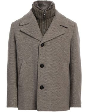 GMS-75 Coat Wool, Polyamide, Acrylic, Polyester, Shearling - Brown