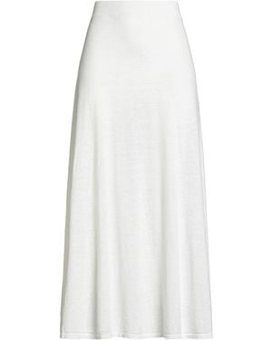 Fedeli Maxi Skirt Cotton, Linen - White