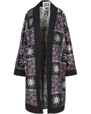 Fausto Puglisi Overcoat & Trench Coat Viscose, Acetate, Elastane, Silk - Black