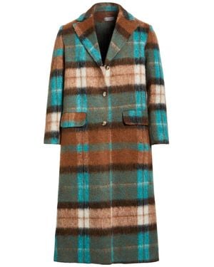 Guttha Coat Acrylic, Polyester, Wool - Blue