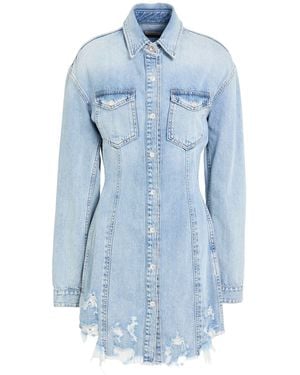 7 For All Mankind Chiara Biasi X Mini Dress Cotton - Blue