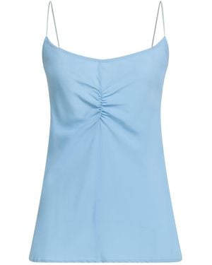 .., merci italia Light Top Acetate, Silk, Elastane - Blue