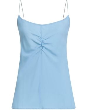 .., merci italia Light Top Acetate, Silk, Elastane - Blue
