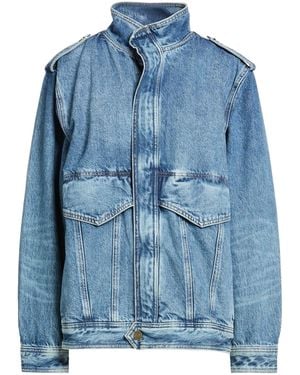 FRAME Denim Power Jacket Denim Outerwear Organic Cotton, Post-Consumer Recycled Cotton - Blue