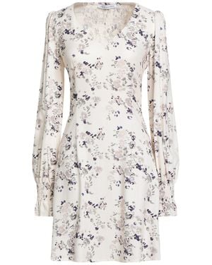 Mar De Margaritas Ivory Mini Dress Viscose - White
