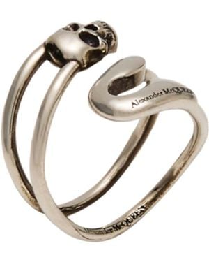 McQueen Ring Metal - Metallic