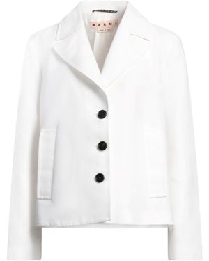Marni Blazer Cotton, Cow Leather - White