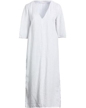 120% Lino Midi Dresses - White