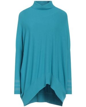 ELEONORA STASI Turtleneck Viscose, Recycled Polyacrylic, Polyester - Blue