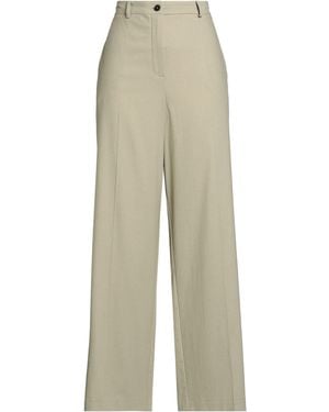 Alysi Khaki Trousers Viscose, Polyester, Wool, Elastane - White