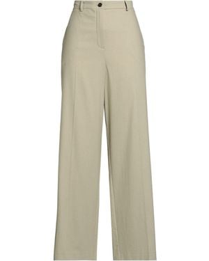 Alysi Crème Khaki Trousers Viscose, Polyester, Wool, Elastane - White