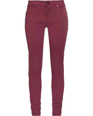 GAUDI Burgundy Pants Cotton, Polyester, Elastane - Purple