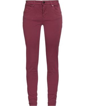 GAUDI Burgundy Pants Cotton, Polyester, Elastane - Purple