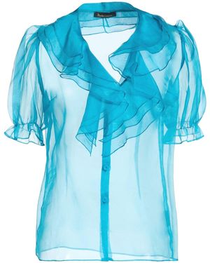 Hanita Shirt Silk - Blue