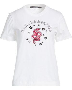 KARL LAGERFELD T-Shirt Cotton - White