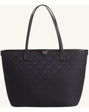 Tory Burch Handbag Textile Fibers, Leather - Black