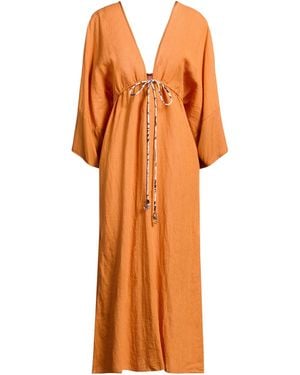 Ottod'Ame Maxi Dress Linen - Orange