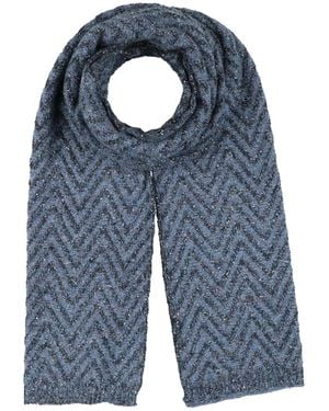 Missoni Scarf Polyester, Textile Fibers, Mohair Wool, Wool, Alpaca Wool - Blue