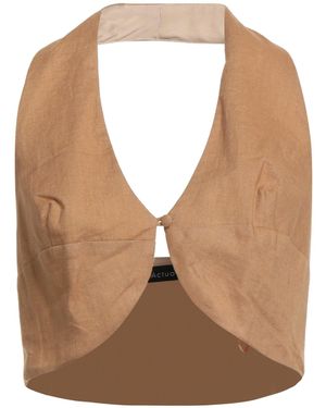 ACTUALEE Tailored Vest - Natural