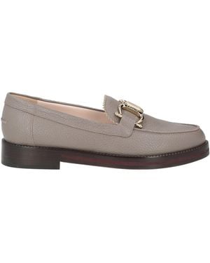 Pollini Taupe Loafers Calfskin - Gray