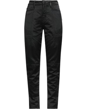 High Pants Cotton, Rayon, Wool - Black