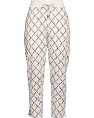 Juvia Cream Pants Cotton, Polyester - White