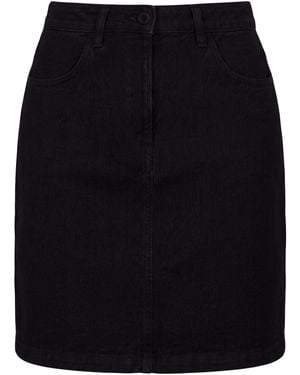 120% Lino Mini Skirt Linen - Black