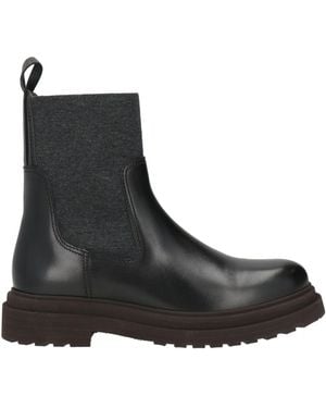 Brunello Cucinelli Ankle Boots Leather - Black